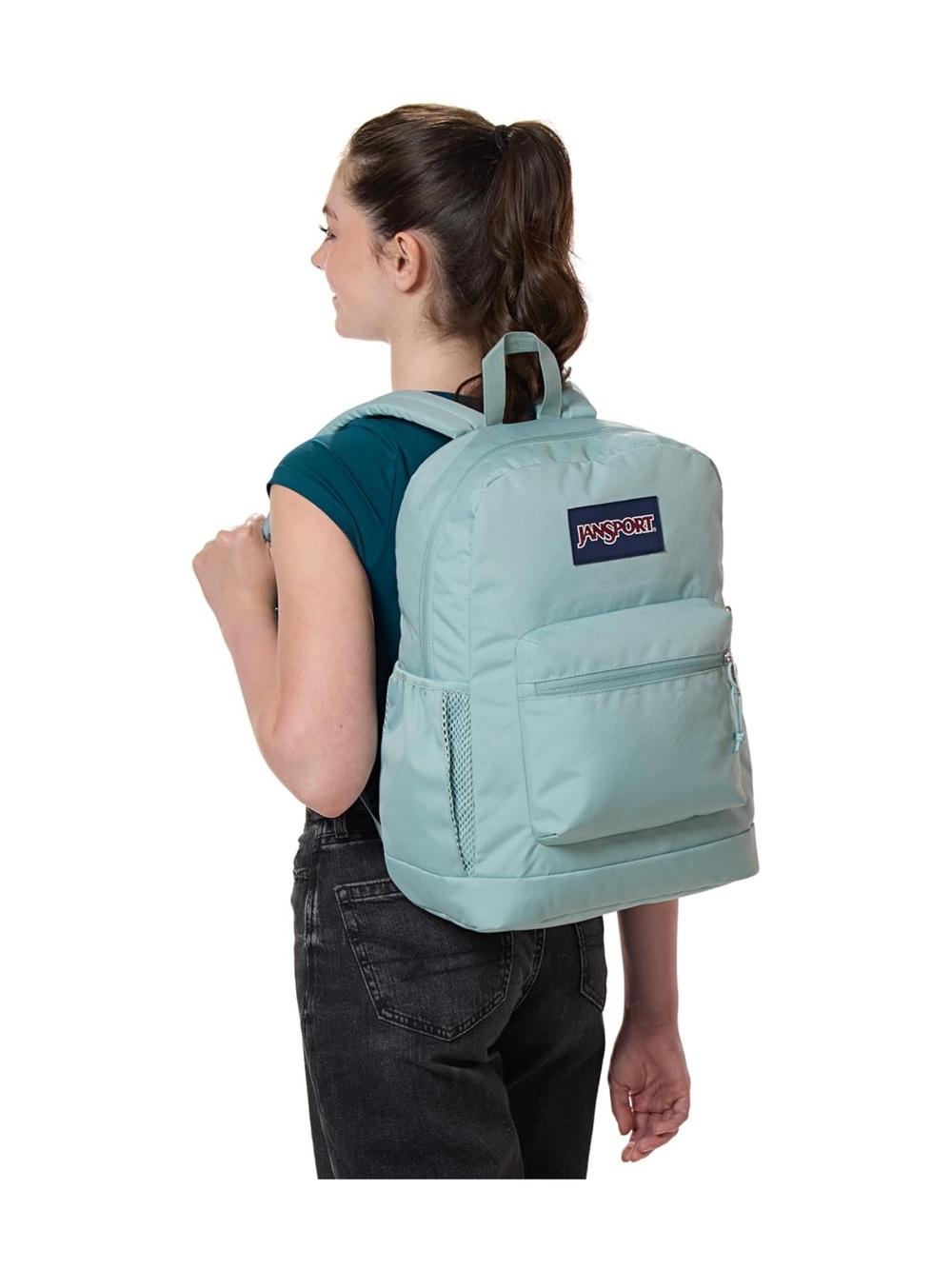 *NWT* JanSport Cross Town Plus Backpack-Aqua Mint - Picture 7 of 8